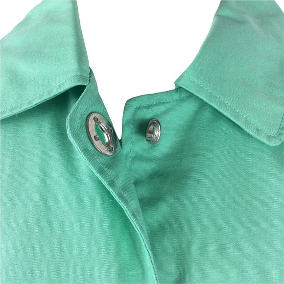 Dennis Basso Mint Green Raincoat, XS - Picture 4 of 9